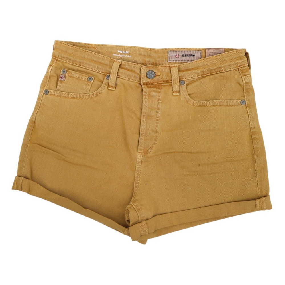 NWT AG Adriano Goldschmied The Alex Shorts‎ 27 Golden Ember Boyfriend Denim